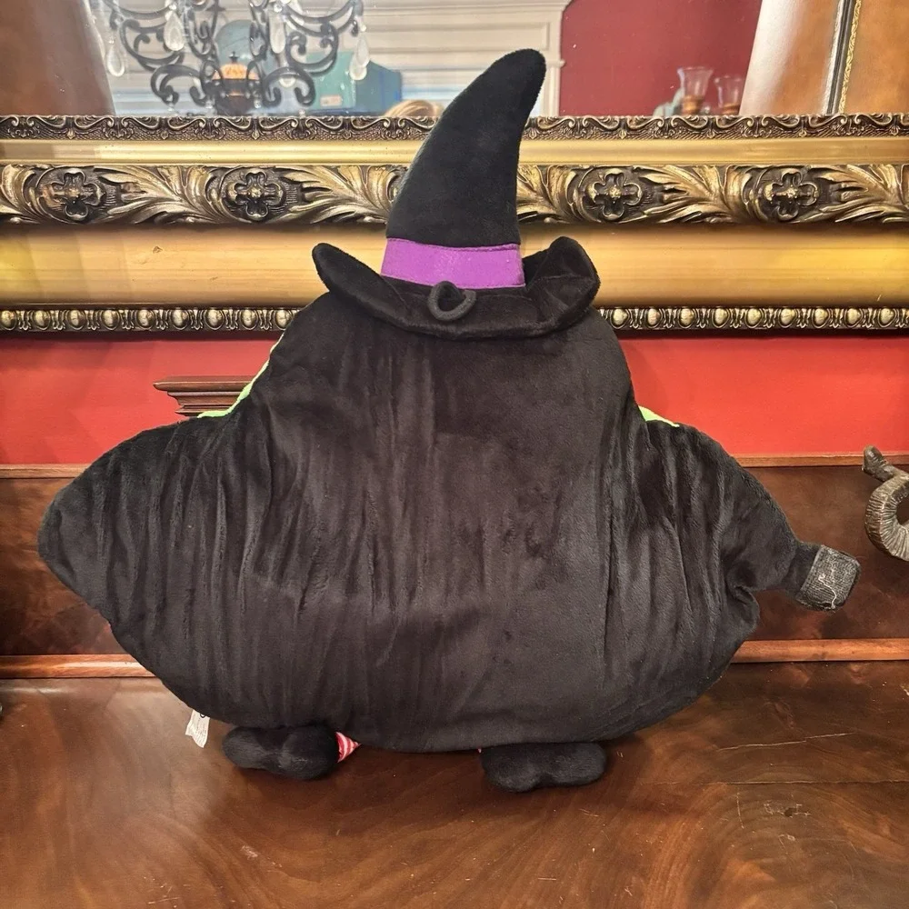 Bestever Halloween Witch Plush Pillow Green Black Stuffed Decor Large